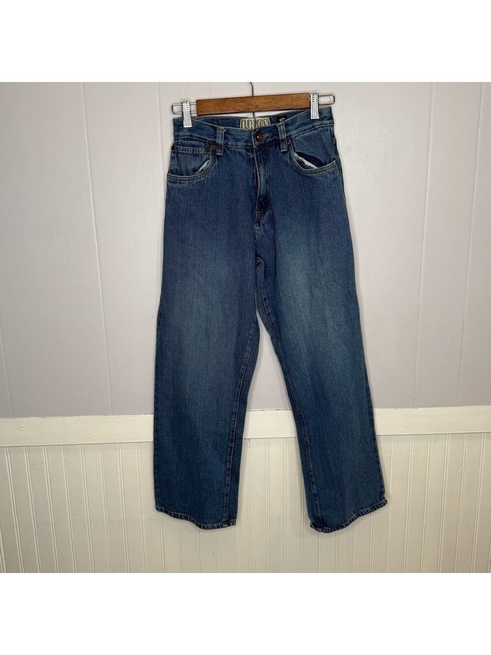 Y2K Baggy Jeans, Wide Leg, Mid Rise, Carpenter/Skater style, Petite/Ankle Crop - Picture 2 of 12